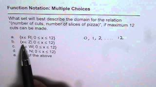Function Notation and Set of Numbers