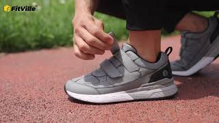 Best Walking Shoes for Swollen Feet, Flat Feet &amp; Pronation | FitVille Rebound Core V8 Review