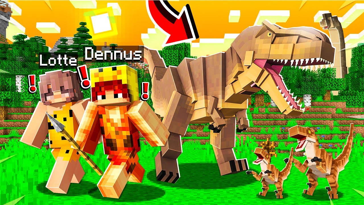Minecraft Maar We MOETEN OVERLEVEN In JURASSIC PARK!