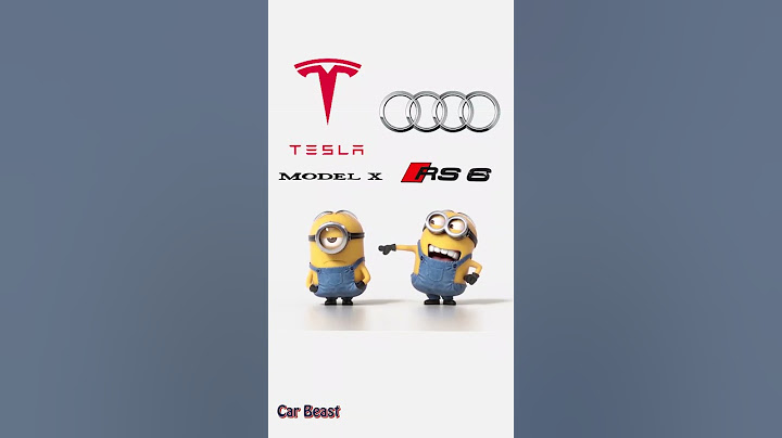 Audi RS6 vs Tesla Model X minions style funny#status #tiktok #funny #trending #foryou #asmr #car