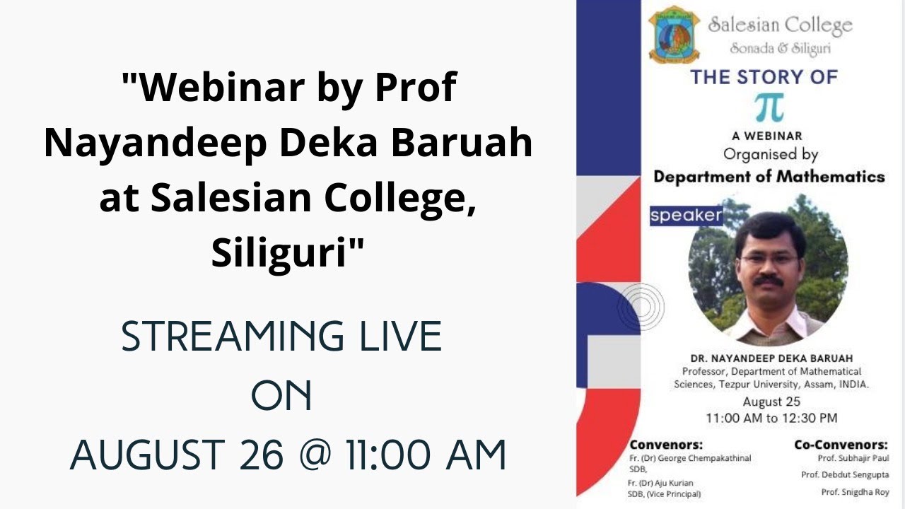 "Webinar by Prof Nayandeep Deka Baruah at Salesian College, Siliguri"