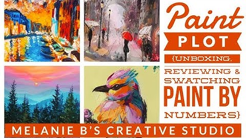 PAINT PLOT (PaintPlot.com) NEW Paint by Number Kits PBN Unboxing, Reviewing & Swatching 4 Kits!