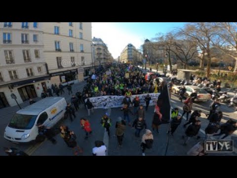 🔴  Manifestation Gilets Jaunes contre le Pass Vaccinal, de la place Prosper Goubaux à Bercy, à Pari