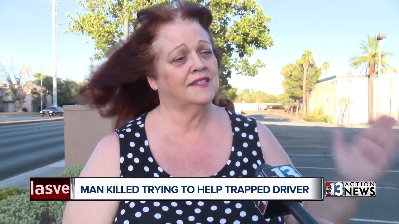 Man killed trying to help trapped driver - YouTube