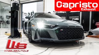 2020 AUDI R8 CAPRISTO EXHAUST BEFORE AND AFTER