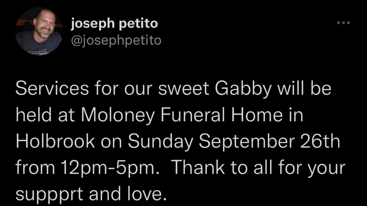 Joseph Petito Announced Gabby Petito’s Funeral Services
