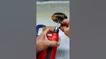 Change the drill bit to a sandpaper polisher.