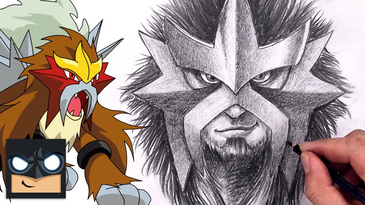 Detailed (pokemon) Pencil Drawings (Entei and Ivysaur))