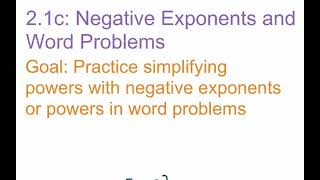 8th Grade GoMath Module 2 Lesson 1c: Integer Exponents (Negative Exponents & Word Problems) Wealth
