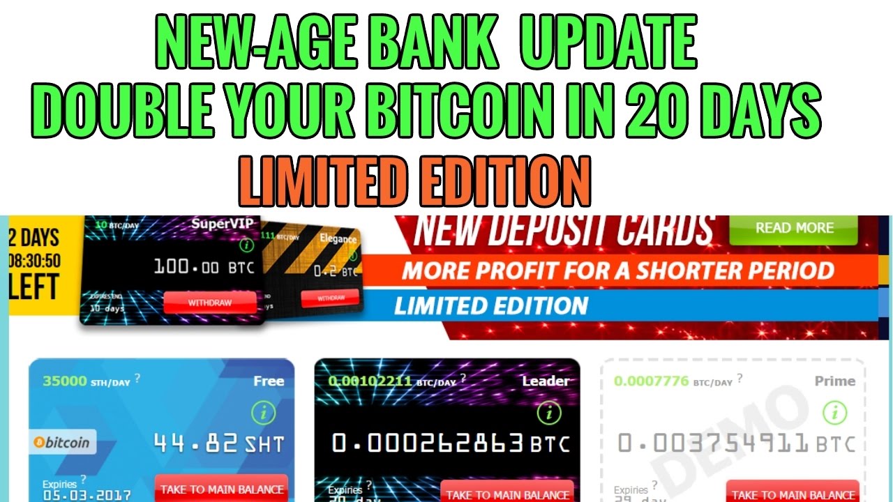 NEWAGE BANK || NEW UPDATE || DOUBLE YOUR BITCOIN IN 20 DAYS || live earning proof online money earning sites