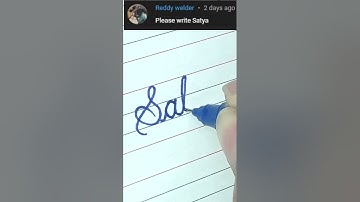 Satya - Beautiful name in Cursive writing | Cursive writing for beginners | #shorts