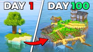 I Survived 100 Days on a DESERTED ISLAND in Hardcore Minecraft
