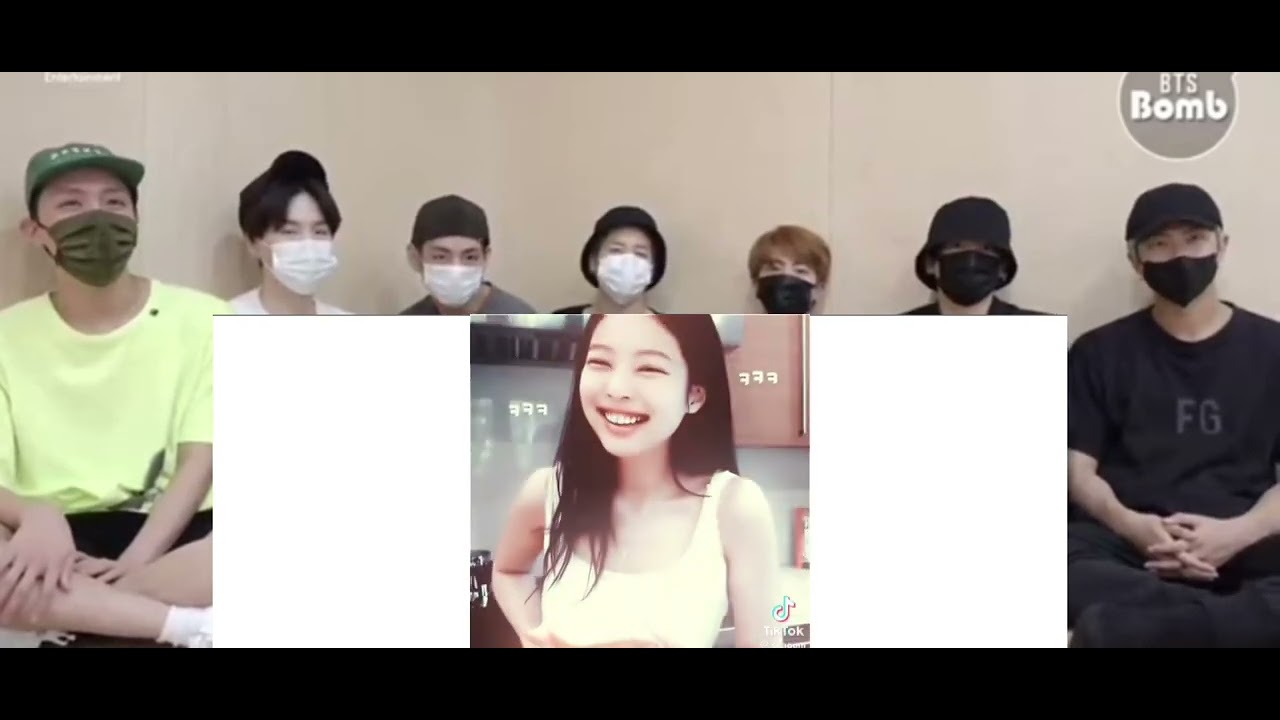 Bts reaction to Jennie moments I found on Tiktok (fake reaction)