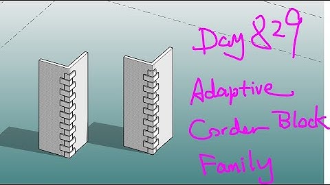 Revit Exercise (Day 829) - Adaptive Corner Block/Brick Family