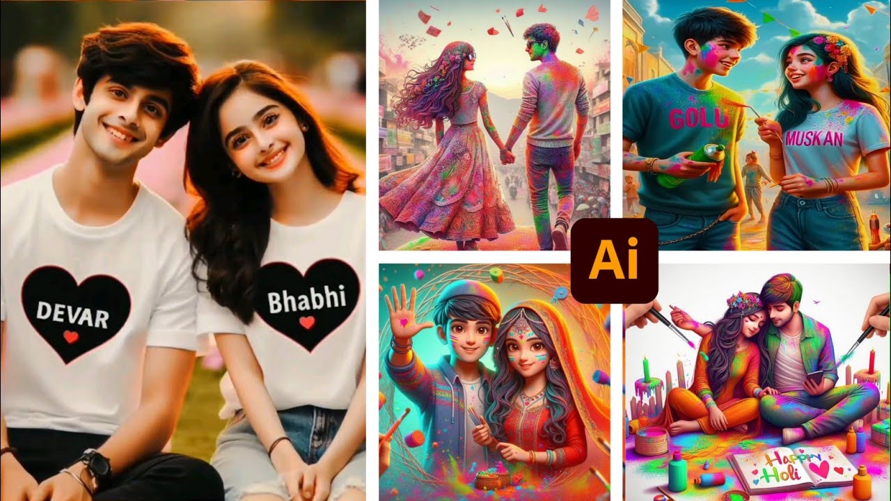 Holi Viral AI Image Create 2024 ♥️ Happy Holi par image generator kaise kare