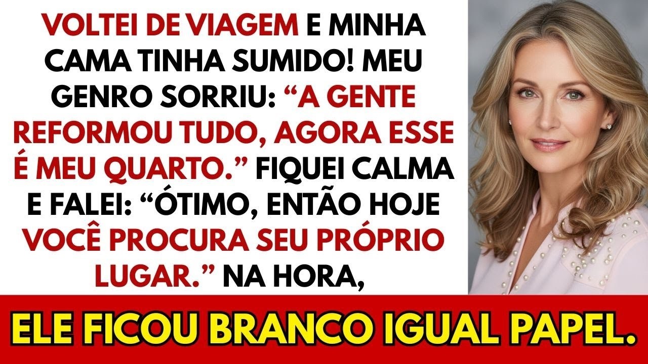 Meu Genro tomou meu quarto e disse: “Sogra, agora é meu.” Ele não esperava minha resposta!
