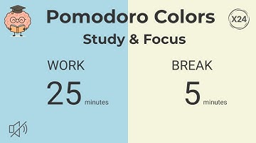 Study & Focus: 12 Hour Pomodoro Timer ⏳ | 25/5 Min Cycle with Colors