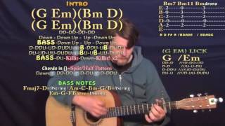 Selfish (PnB Rock) Guitar Lesson Chord Chart - Capo 2nd - G Em Bm D screenshot 3