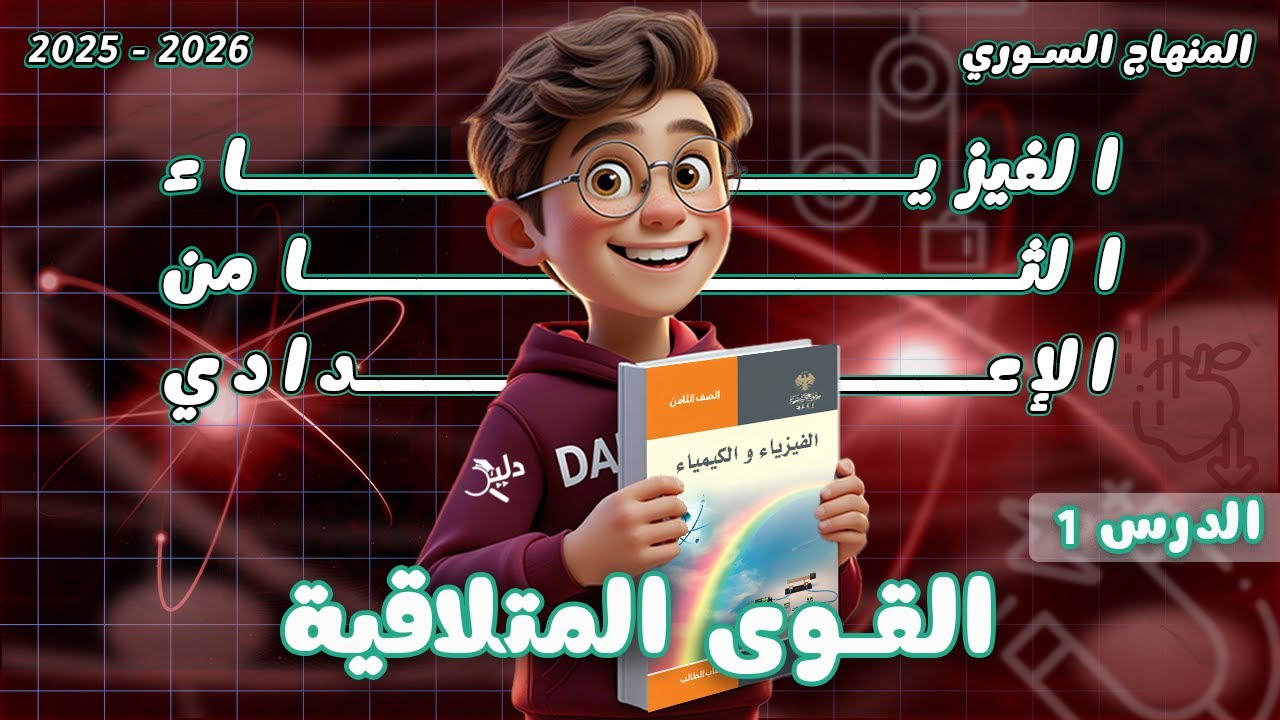 القوى المتلاقية ⚙️ | شرح كامل + اختير نفسي | فيزياء الصف الثامن الدرس 1️⃣ الوحدة 2️⃣ المنهاج السوري