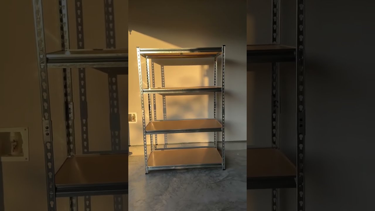 REIBII 40"W Galvanized Metal Shelving Unit, Adjustable Industrial Storage Rack,Heavy Duty Storage Shelves for Pantry, Kitchen, Laundry Room, Garage & Utility Room