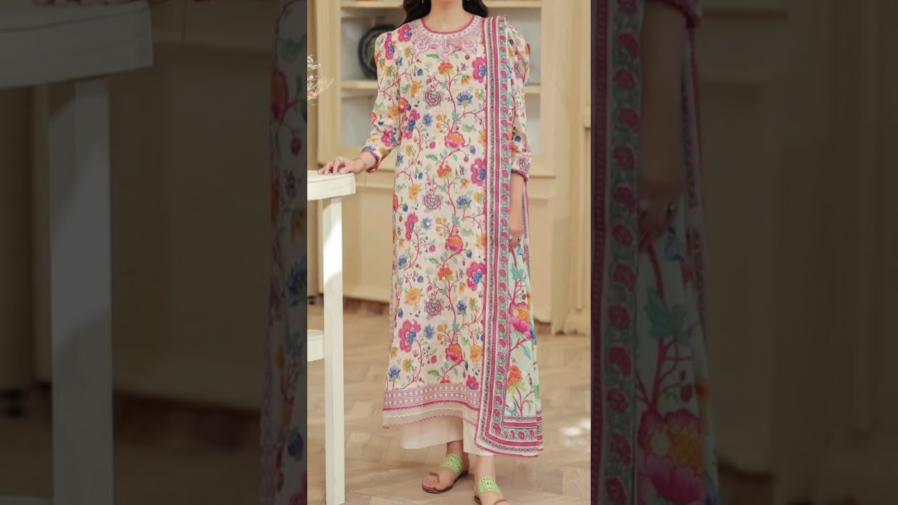 Lawn dress design for summers 2025