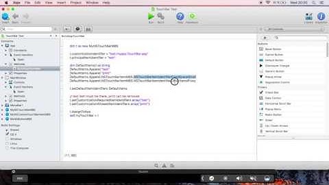 TouchBar in Xojo with MBS Plugin