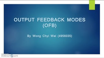 OUTPUT FEEDBACK MODES (OFB)