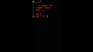 Python Practice Question: Single Line Comment