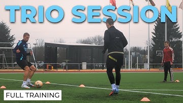 FULL 3 Player Training Session | First Touch + Passing Drills for Footballers