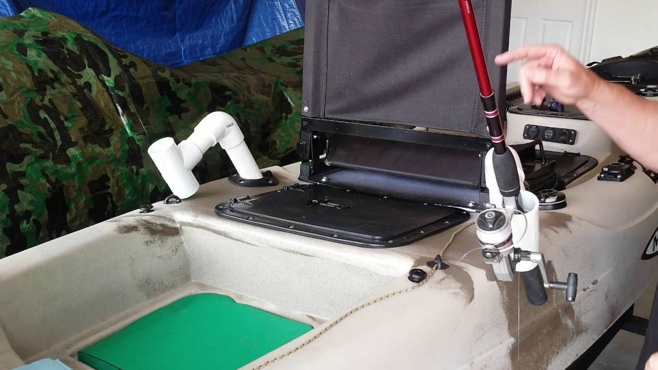 DIY Malibu X Factor Kayak Rotating Trolling Rod Rear Flush Mount