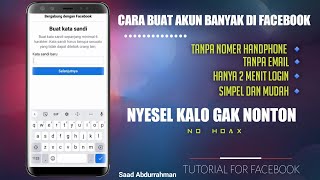 Mudah dan simpel || buat akun facebook tanpa nomor hp & email❗