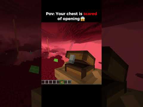 Pov: Your chest is scared of opening... 🤯 #minecraft