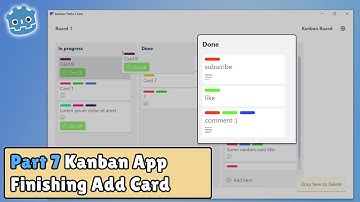 Part 7 | Finishing up the Add item component | Kanban App in Godot #godot #tutorial
