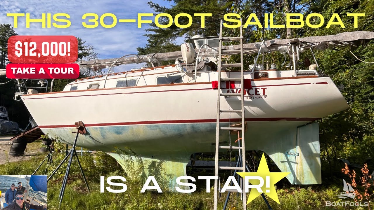 ⁣This 30-Foot SAILBOAT is a STAR! A PRISTINE S&S designed 1972 Yankee 30 for $12,000! TOUR! [[SOLD!]]