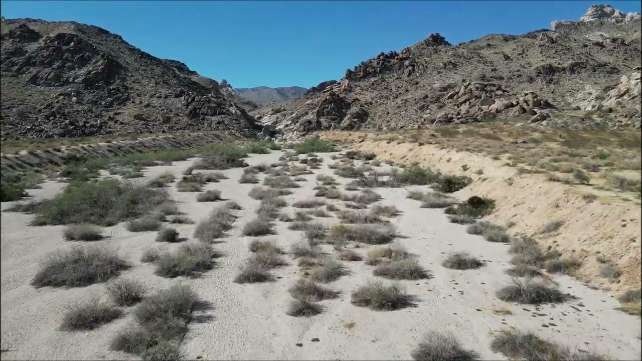 Grapevine Canyon and the Petroglyphs, Christmas Tree Pass Road, drone