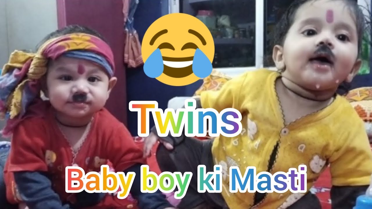 twins baby boy ki Masti ll bacchon ki enjoyMasti baby kids cutebaby
