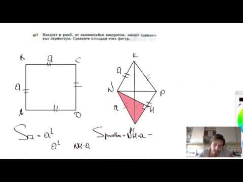 №467. Квадрат и ромб, не являющийся квадратом, имеют одинаковые периметры. Сравните