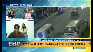 JOVEN SALTA DE MOTOTAXI PARA EVITAR SER SECUESTRADA