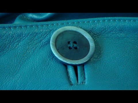 How to Sew a Button on Leather Jacket or Coat. How to Sew a Button with a Shank