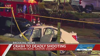 Vehicle crash leads to fatal shooting on Wilkinson Boulevard in Gaston Co.