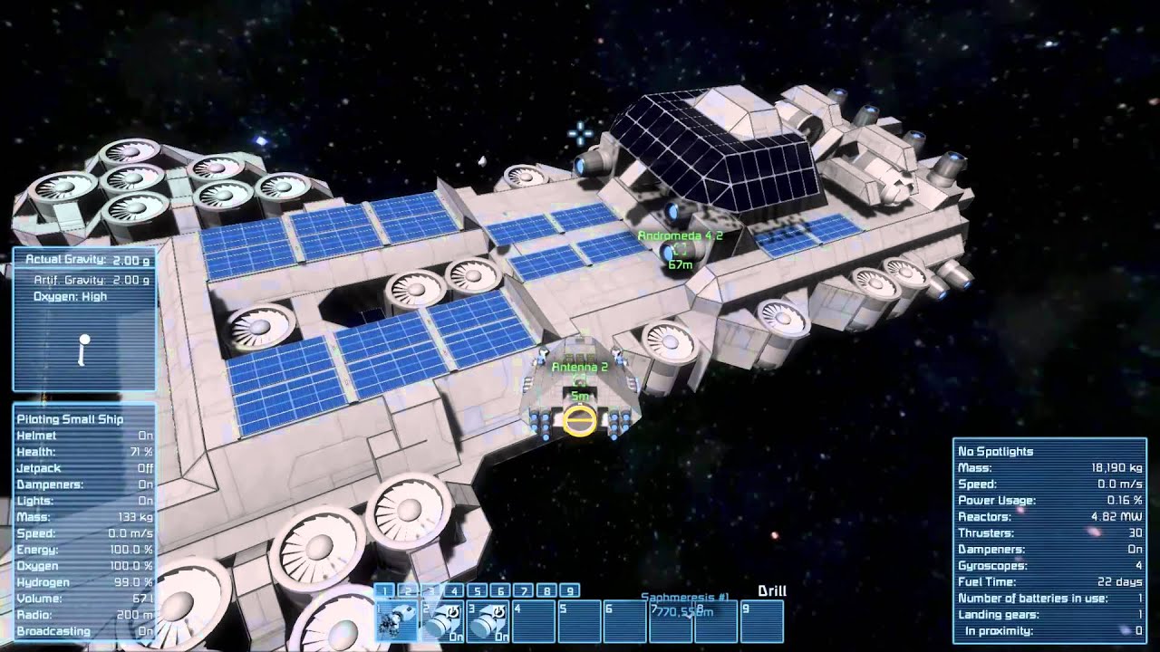 Lets Play Space Engineers Survival, My ship Part one - YouTube