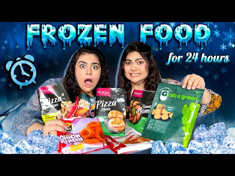 Unseen, Untried Frozen Food for 24 hours Food Challenge ft. Thakur Sisters #thakursisters