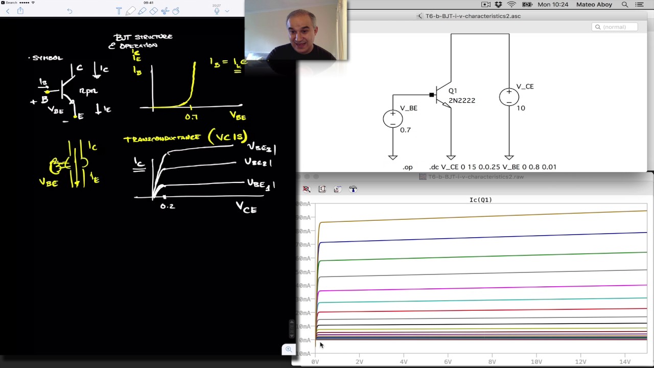BJT Operation Transistor CurrentVoltage Characteristics YouTube