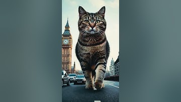 A Big Cat Walk On Road 😍 | #trending #cat #love #ai #views #aiart #shortsfeed #shorts