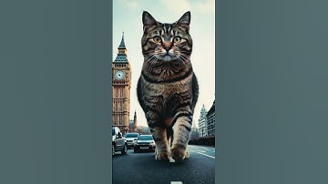 A Big Cat Walk On Road 😍 | #trending #cat #love #ai #views #aiart #shortsfeed #shorts