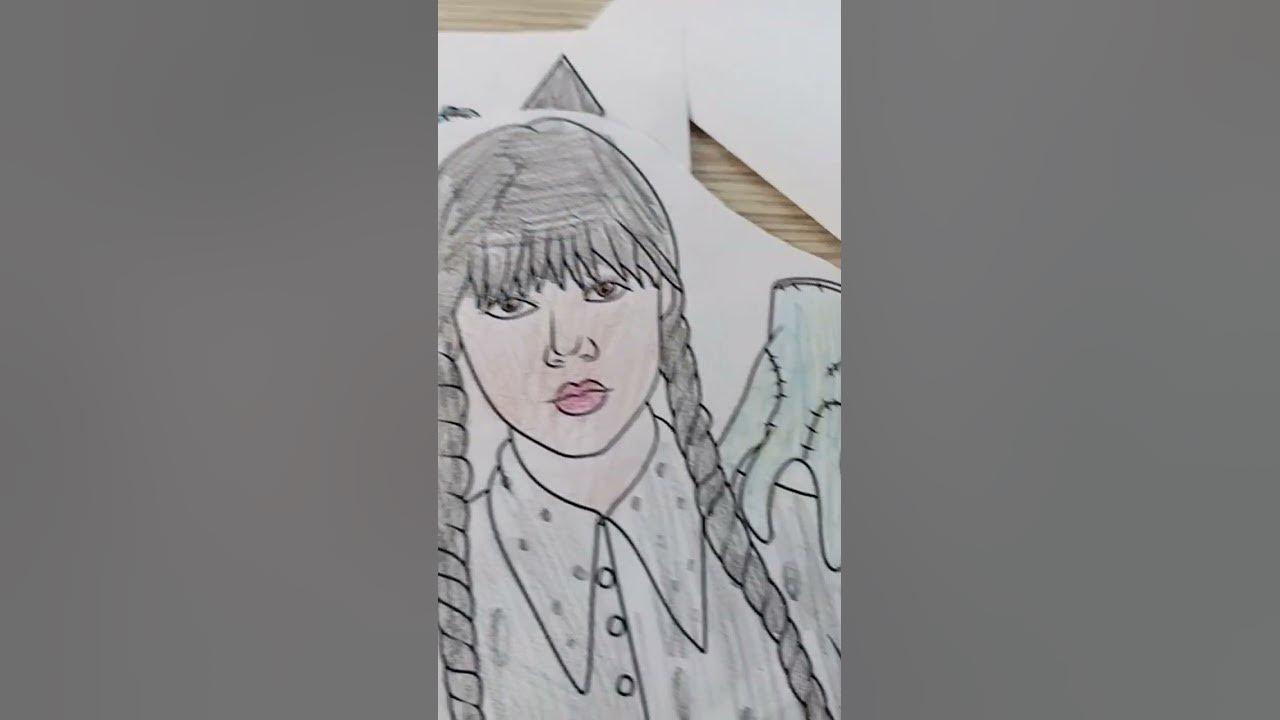раскраска Уэнсдэй - YouTube