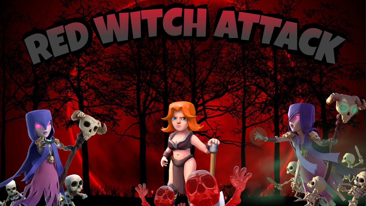 CLASH OF CLANS NEW 3 STAR ATTACK RED WITCH ATTACK TH9