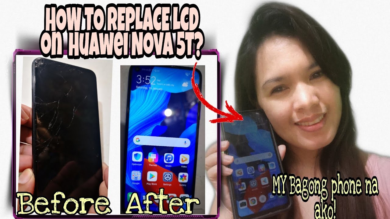 How to Replace broken LCD  HUAWEI NOVA 5T to New LCD?