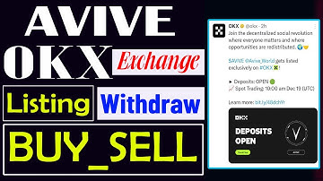 AVIVE Mining OKX Exchange Listing UPDATE | AVIVE WITHDRAW