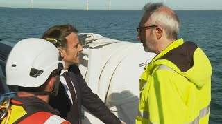 Saint-Nazaire: Macron inaugure le premier parc éolien en mer de France | AFP Images